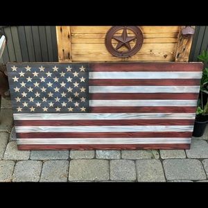 Rustic Wooden Betsy Ross Flag